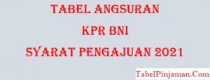 Tabel Angsuran KPR BNI 2021