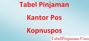 Tabel Angsuran Kantor Pos